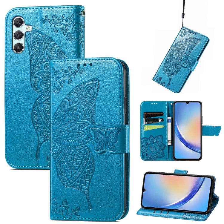 Butterfly Love Flower Embossed Leather Phone Case