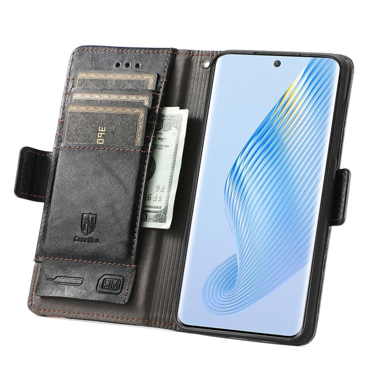 CaseNeo Splicing Dual Magnetic Buckle Leather Phone Case