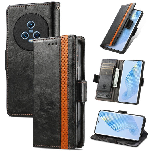 CaseNeo Splicing Dual Magnetic Buckle Leather Phone Case