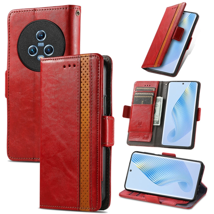 CaseNeo Splicing Dual Magnetic Buckle Leather Phone Case