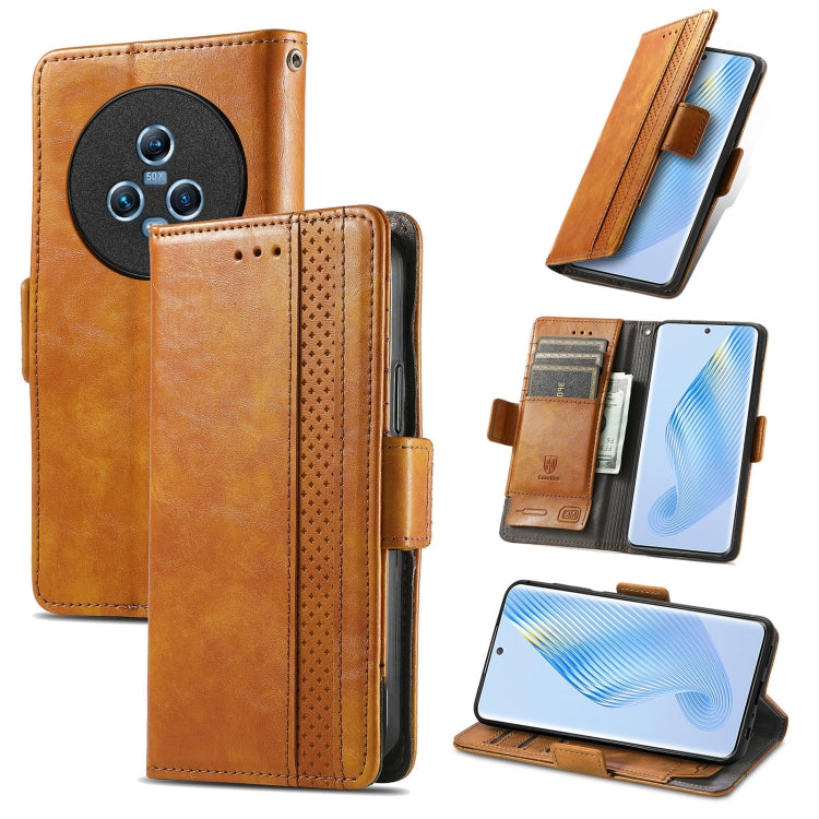 CaseNeo Splicing Dual Magnetic Buckle Leather Phone Case