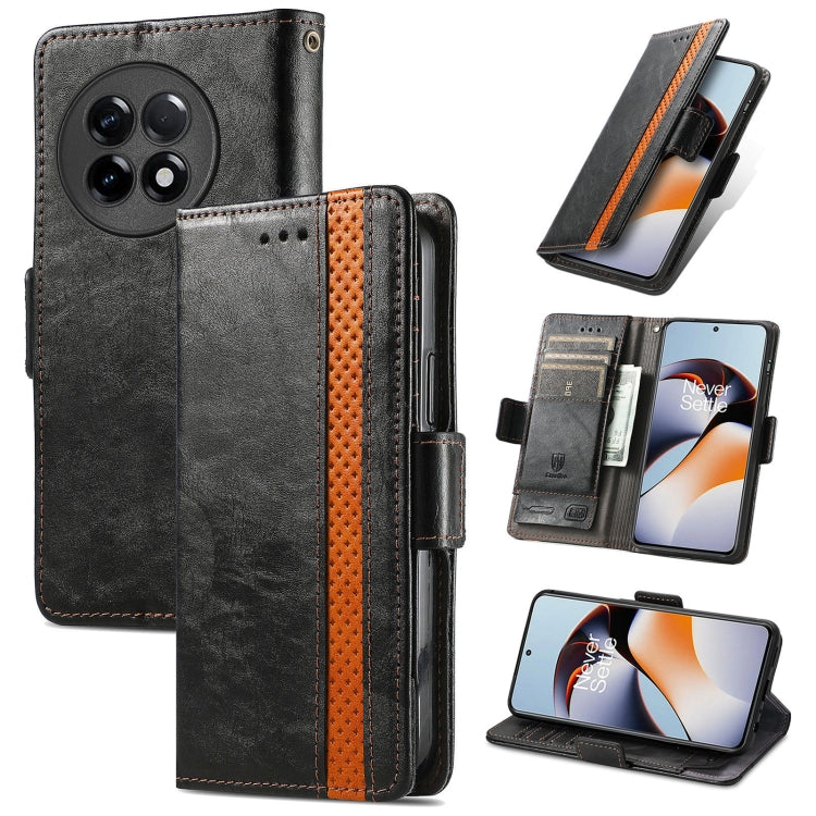 CaseNeo Splicing Dual Magnetic Buckle Leather Phone Case