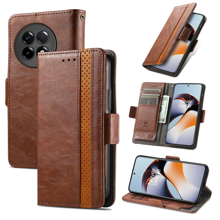 CaseNeo Splicing Dual Magnetic Buckle Leather Phone Case