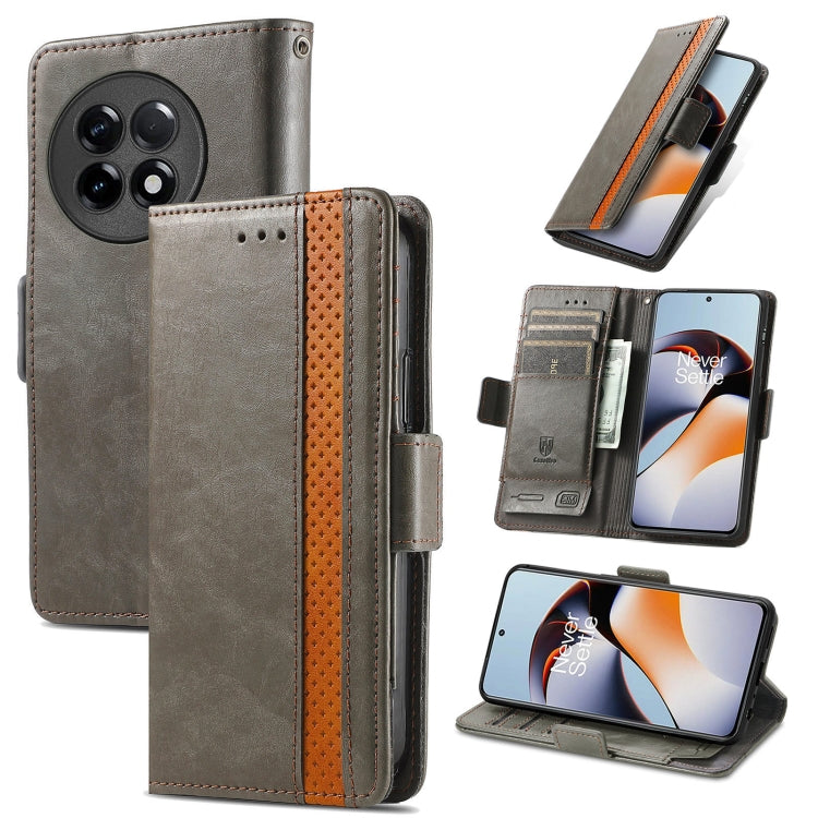 CaseNeo Splicing Dual Magnetic Buckle Leather Phone Case