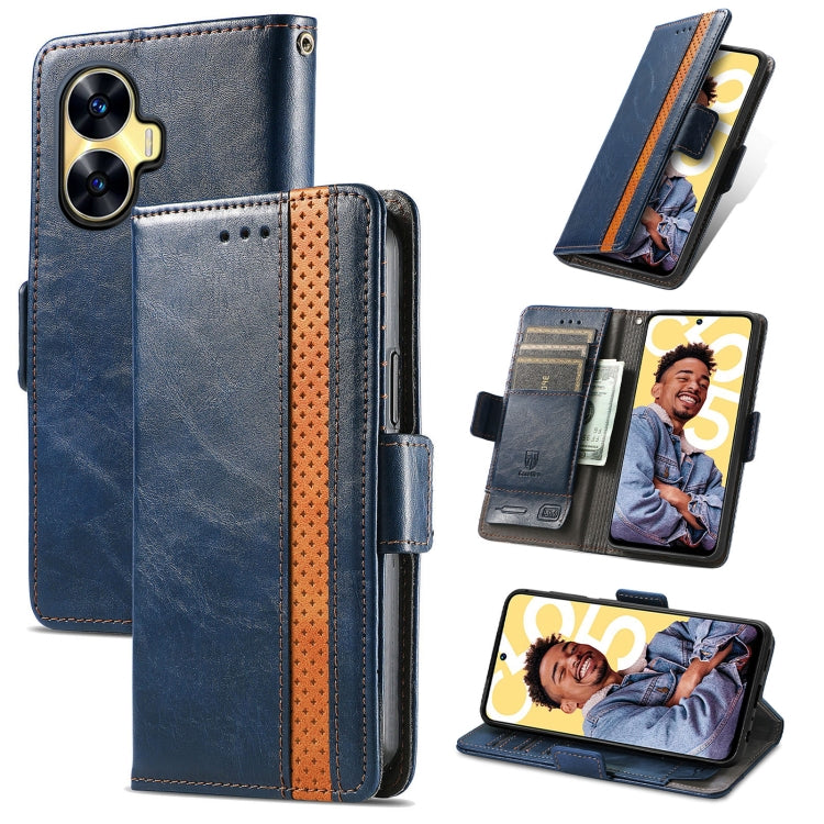 CaseNeo Splicing Dual Magnetic Buckle Leather Phone Case