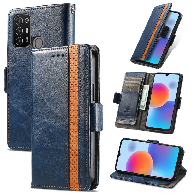 CaseNeo Splicing Dual Magnetic Buckle Leather Phone Case