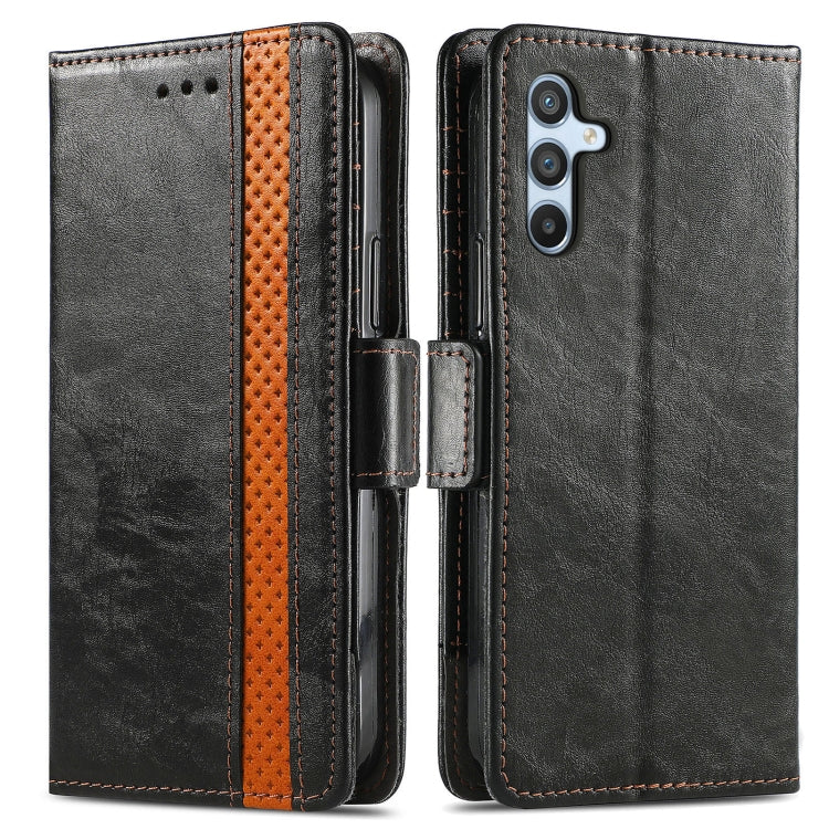 CaseNeo Splicing Dual Magnetic Buckle Leather Phone Case