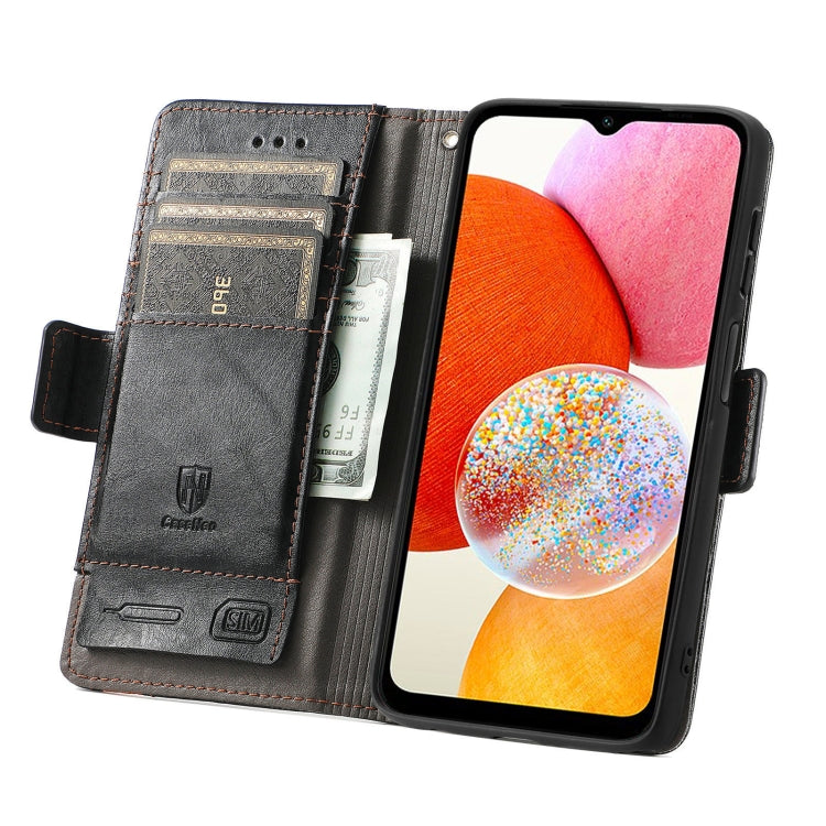 CaseNeo Splicing Dual Magnetic Buckle Leather Phone Case