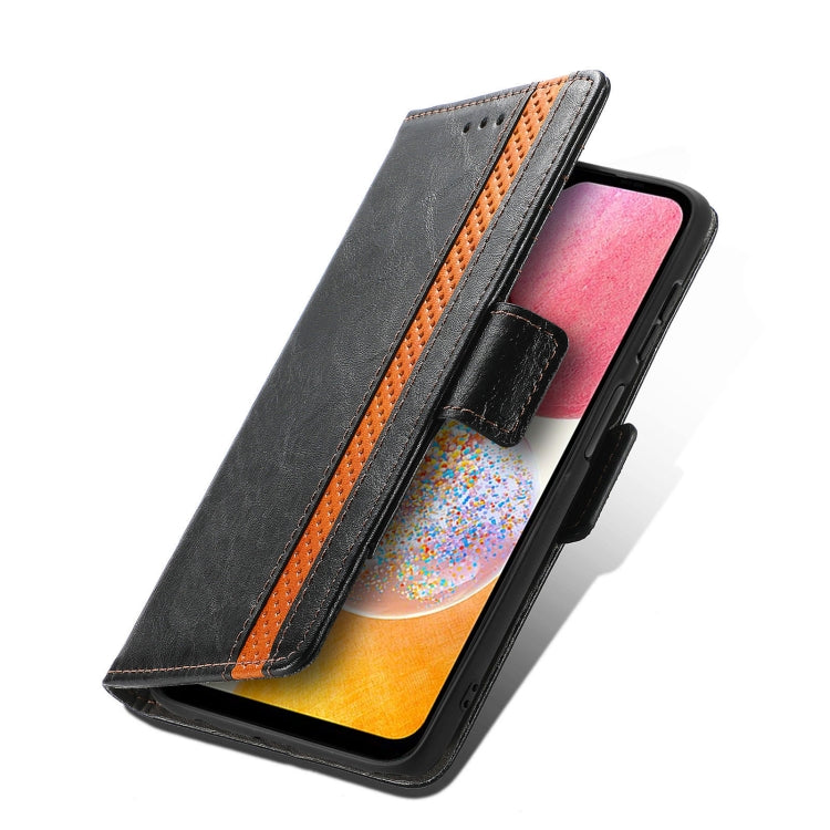CaseNeo Splicing Dual Magnetic Buckle Leather Phone Case