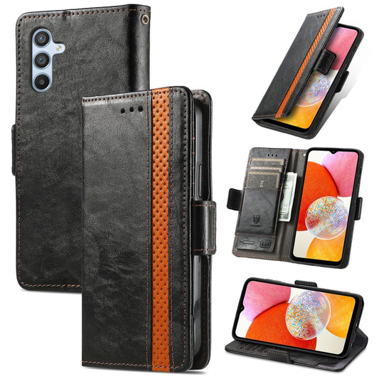 CaseNeo Splicing Dual Magnetic Buckle Leather Phone Case