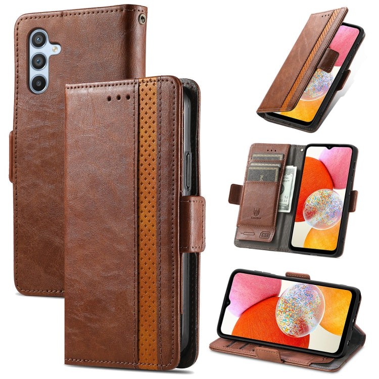 CaseNeo Splicing Dual Magnetic Buckle Leather Phone Case