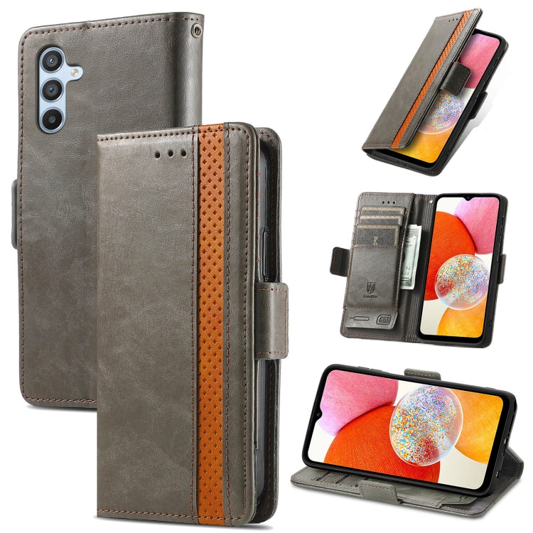 CaseNeo Splicing Dual Magnetic Buckle Leather Phone Case