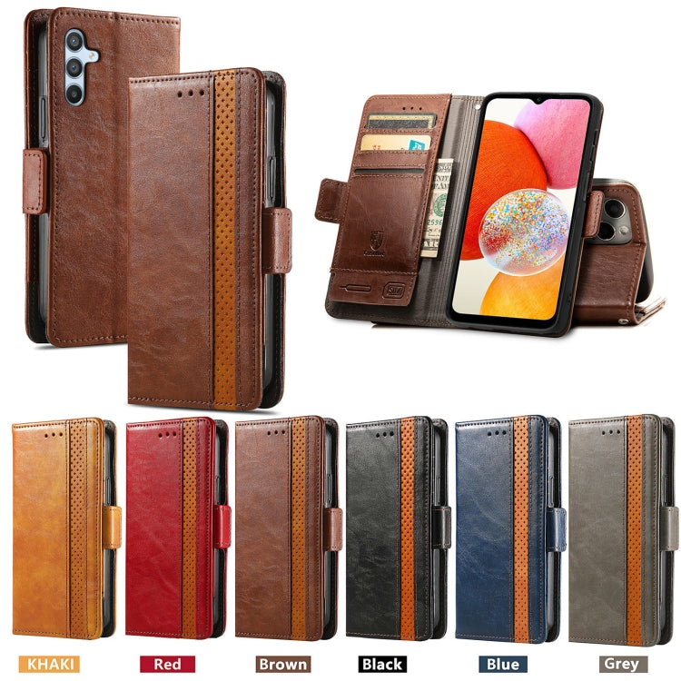 CaseNeo Splicing Dual Magnetic Buckle Leather Phone Case