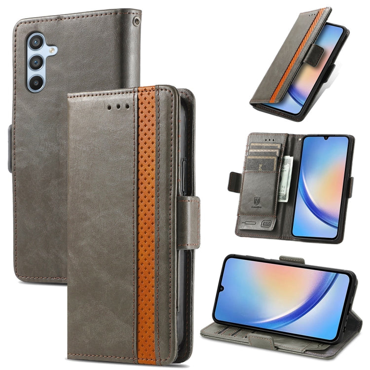 CaseNeo Splicing Dual Magnetic Buckle Leather Phone Case