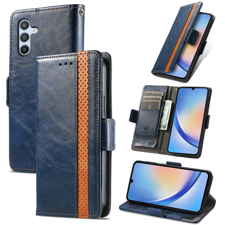 CaseNeo Splicing Dual Magnetic Buckle Leather Phone Case