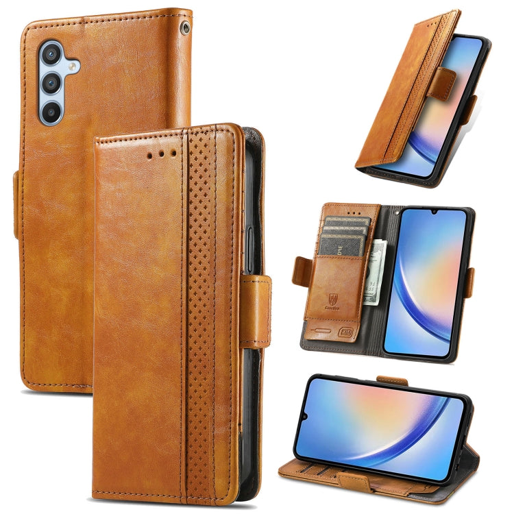 CaseNeo Splicing Dual Magnetic Buckle Leather Phone Case