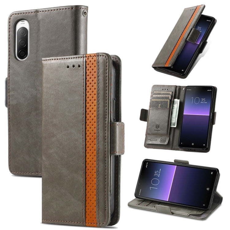 CaseNeo Splicing Dual Magnetic Buckle Leather Phone Case