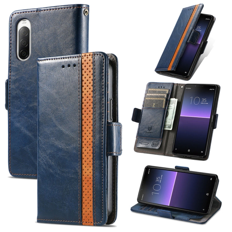 CaseNeo Splicing Dual Magnetic Buckle Leather Phone Case