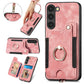 Retro Skin-feel Ring Multi-card Wallet Phone Case
