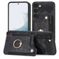 Retro Skin-feel Ring Multi-card Wallet Phone Case