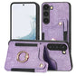 Retro Skin-feel Ring Multi-card Wallet Phone Case