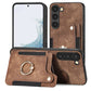 Retro Skin-feel Ring Multi-card Wallet Phone Case