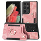 Retro Skin-feel Ring Multi-card Wallet Phone Case