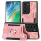 Retro Skin-feel Ring Multi-card Wallet Phone Case
