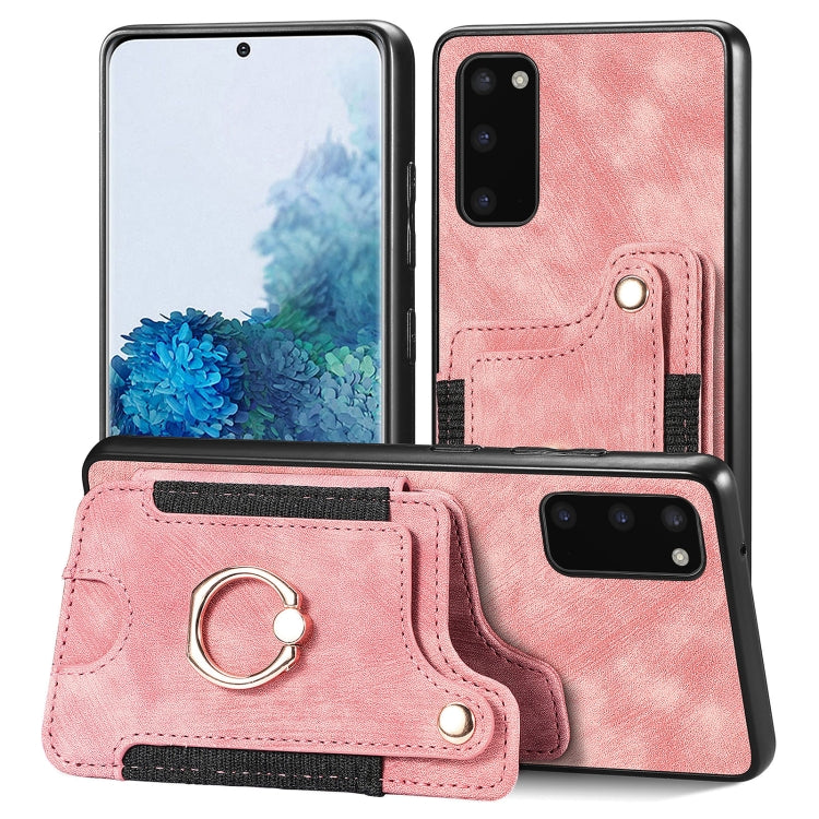 Retro Skin-feel Ring Multi-card Wallet Phone Case