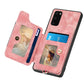 Retro Skin-feel Ring Multi-card Wallet Phone Case