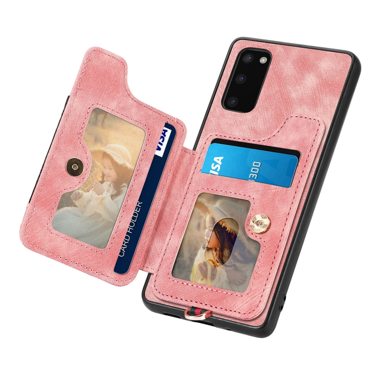 Retro Skin-feel Ring Multi-card Wallet Phone Case