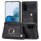 Retro Skin-feel Ring Multi-card Wallet Phone Case