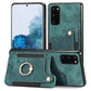 Retro Skin-feel Ring Multi-card Wallet Phone Case