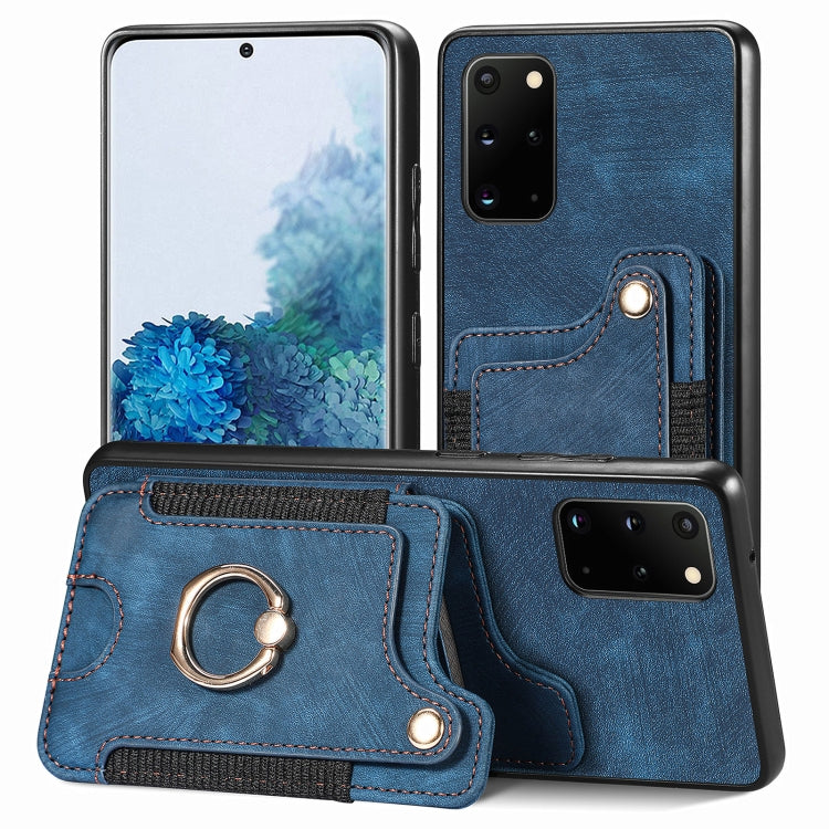 Retro Skin-feel Ring Multi-card Wallet Phone Case