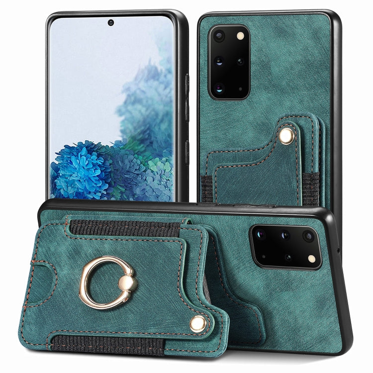Retro Skin-feel Ring Multi-card Wallet Phone Case