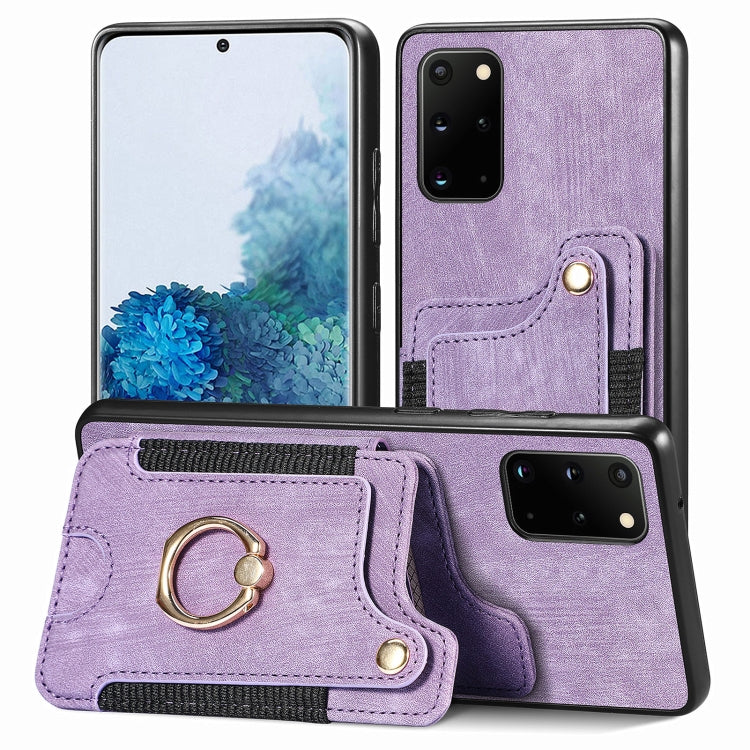 Retro Skin-feel Ring Multi-card Wallet Phone Case