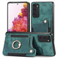 Retro Skin-feel Ring Multi-card Wallet Phone Case