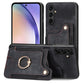Retro Skin-feel Ring Multi-card Wallet Phone Case