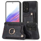 Retro Skin-feel Ring Multi-card Wallet Phone Case
