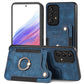 Retro Skin-feel Ring Multi-card Wallet Phone Case