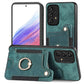 Retro Skin-feel Ring Multi-card Wallet Phone Case