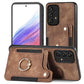 Retro Skin-feel Ring Multi-card Wallet Phone Case