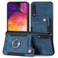 Retro Skin-feel Ring Multi-card Wallet Phone Case