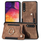 Retro Skin-feel Ring Multi-card Wallet Phone Case