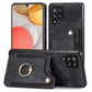 Retro Skin-feel Ring Multi-card Wallet Phone Case