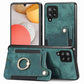 Retro Skin-feel Ring Multi-card Wallet Phone Case
