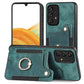 Retro Skin-feel Ring Multi-card Wallet Phone Case