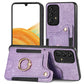 Retro Skin-feel Ring Multi-card Wallet Phone Case