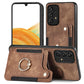 Retro Skin-feel Ring Multi-card Wallet Phone Case