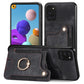 Retro Skin-feel Ring Multi-card Wallet Phone Case